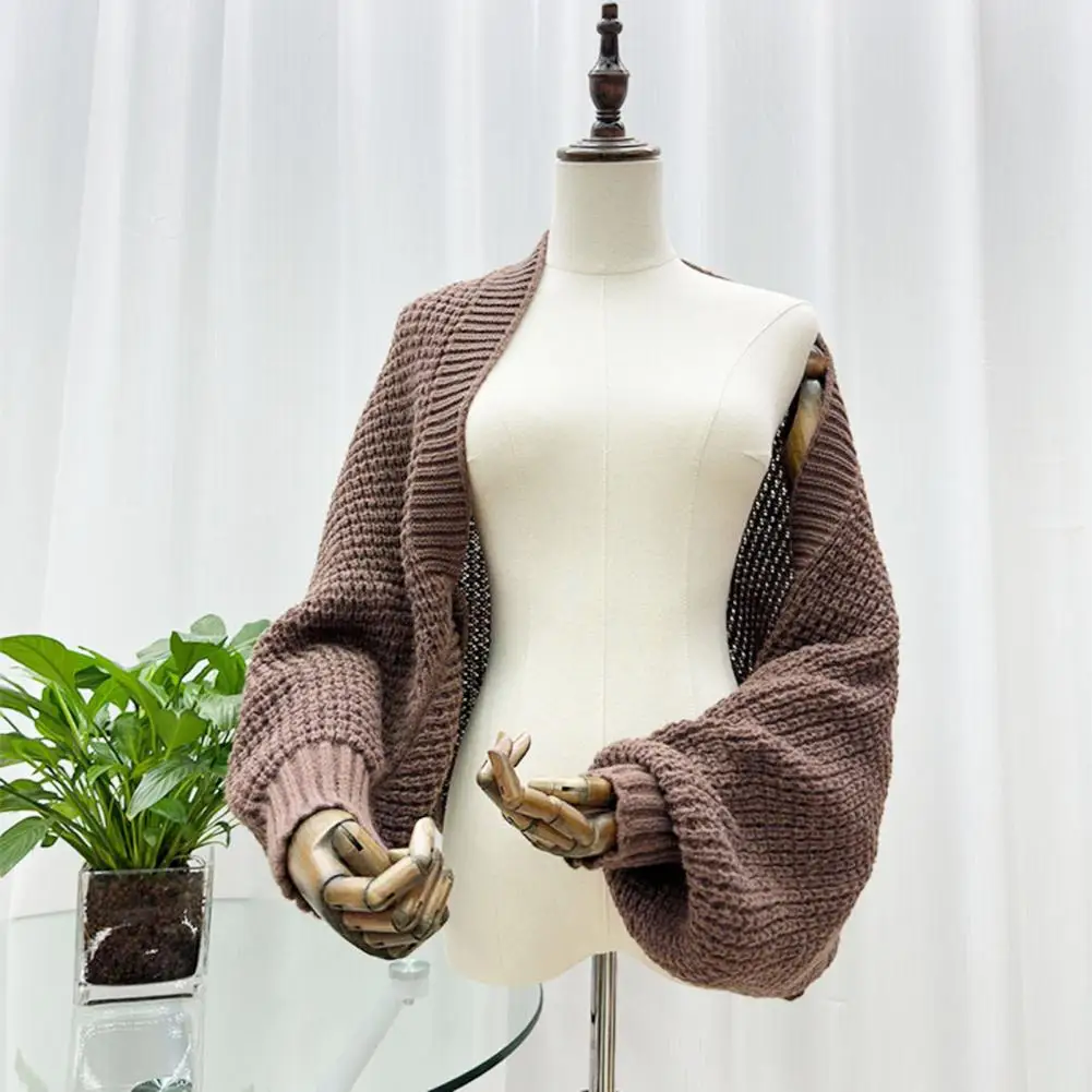 Women Knit Shawl Cozy Ribbed Trim Knitting Shawl Wrap for Autumn Winter Season Long Sleeve Open Front Solid Color Shawl Warm
Women Knit Shawl Cozy Ribbed Trim Knitting Shawl Wrap for Autumn Winter Season Long Sleeve Open Front Solid Color Shawl Warm