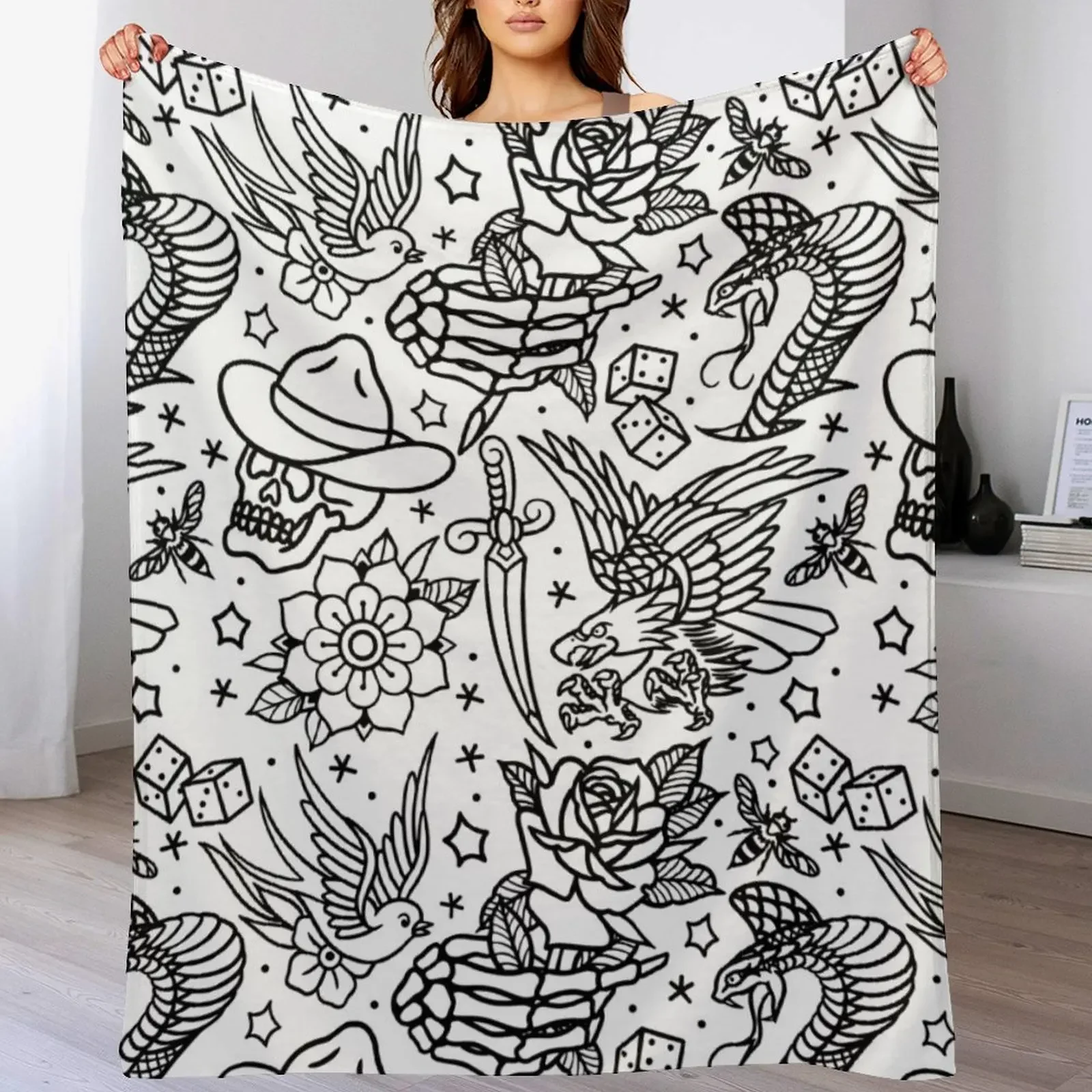 American Traditional Tattoo Flash Print Variant Throw Blanket Blankets For Bed Decorative Beds Beach Thin Blankets
American Traditional Tattoo Flash Print Variant Throw Blanket Blankets For Bed Decorative Beds Beach Thin Blankets