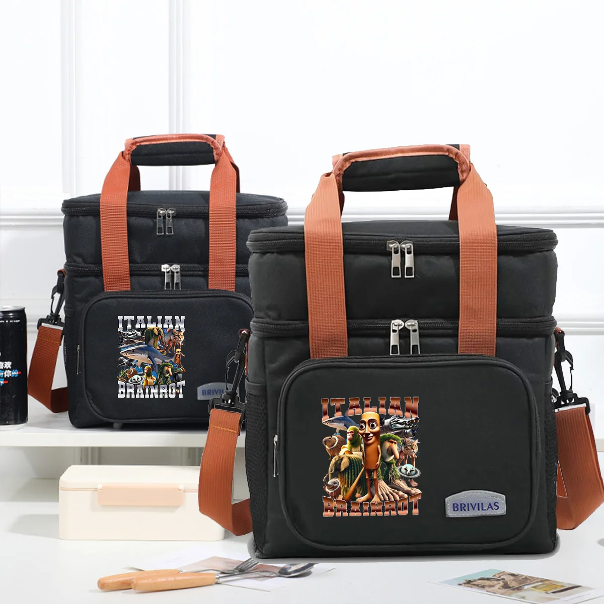 Italian Brainrot Lunch Bag Insulated Bags Large Capacity Meal Box Hand-held with Shoulder Strap Student Waterproof Lunch Bags
Italian Brainrot Lunch Bag Insulated Bags Large Capacity Meal Box Hand-held with Shoulder Strap Student Waterproof Lunch Bags