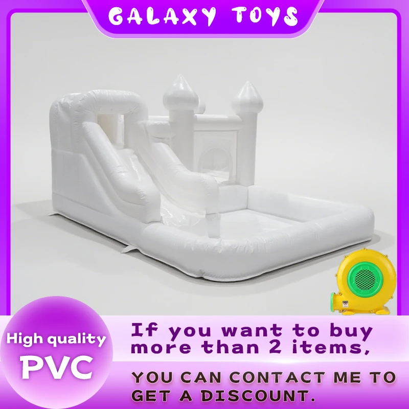 White Inflatable Castle with Slide – Ideal for Kids' Outdoor/Indoor Fun, Parties & Events. Durable, Brings Endless Joy
White Inflatable Castle with Slide – Ideal for Kids' Outdoor/Indoor Fun, Parties & Events. Durable, Brings Endless Joy