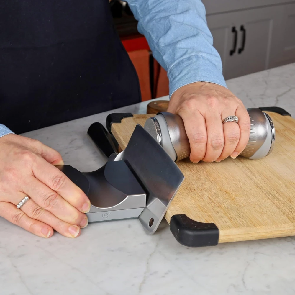 Rolling Knife Sharpener for Kitchen Knives - 360 & 600 Diamond - 1000 Whetstone & 3000 Ceramic, 4 Angles
Rolling Knife Sharpener for Kitchen Knives - 360 & 600 Diamond - 1000 Whetstone & 3000 Ceramic, 4 Angles