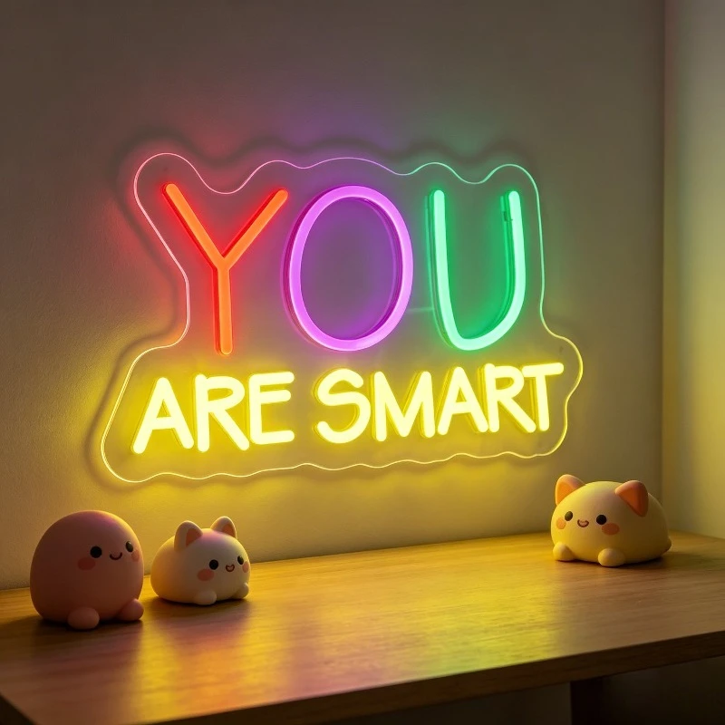 You Are Smart Neon Sign LED Night Light USB Desk Decor Kids Room Bedroom Wall Art Learning Study Gadget Colorful Glow Gift
You Are Smart Neon Sign LED Night Light USB Desk Decor Kids Room Bedroom Wall Art Learning Study Gadget Colorful Glow Gift