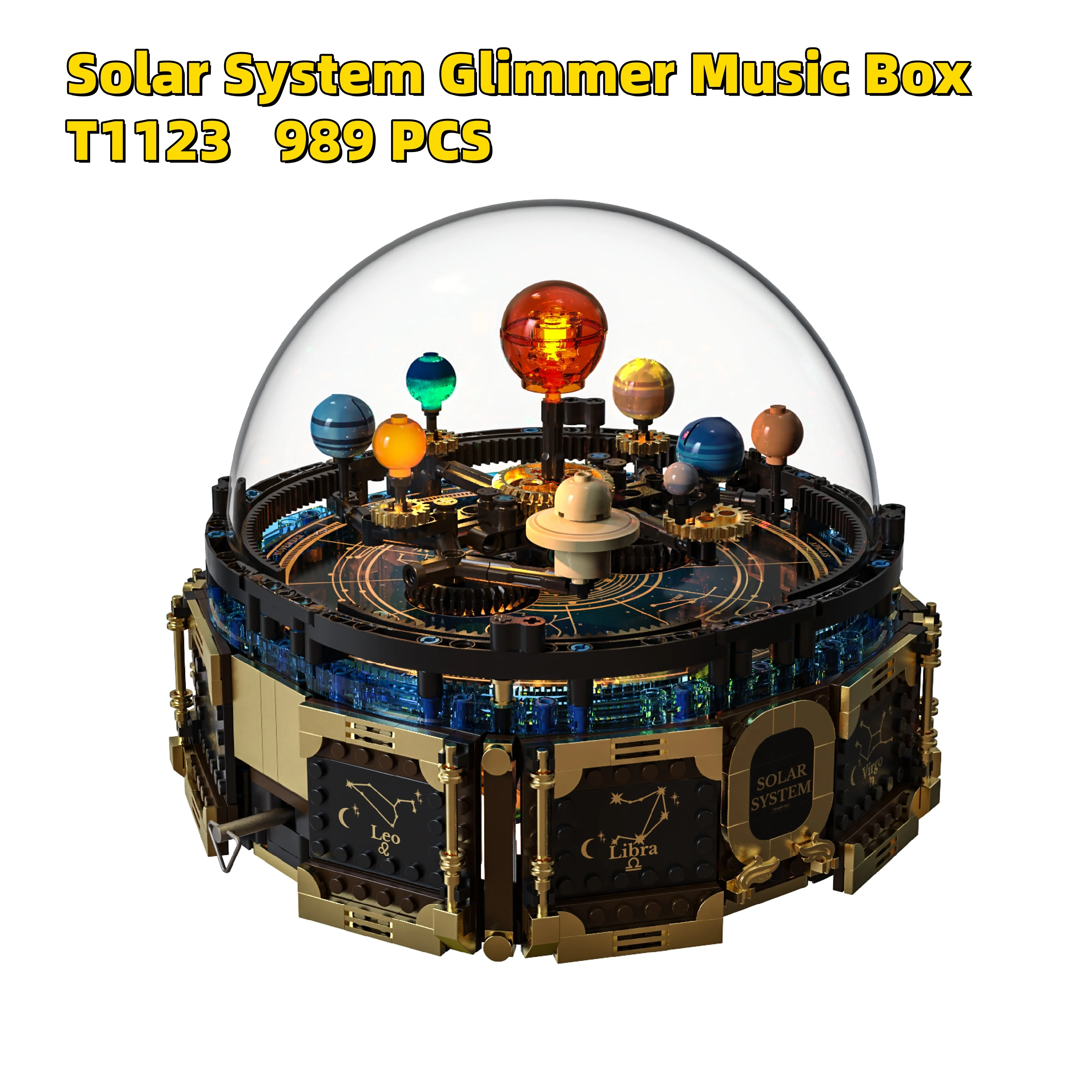 989pcs Solar System Glimmer Music Box Model Building Blocks T1123 MOC Design Creative Educational DIY Kit for Kids & Adults
989pcs Solar System Glimmer Music Box Model Building Blocks T1123 MOC Design Creative Educational DIY Kit for Kids & Adults