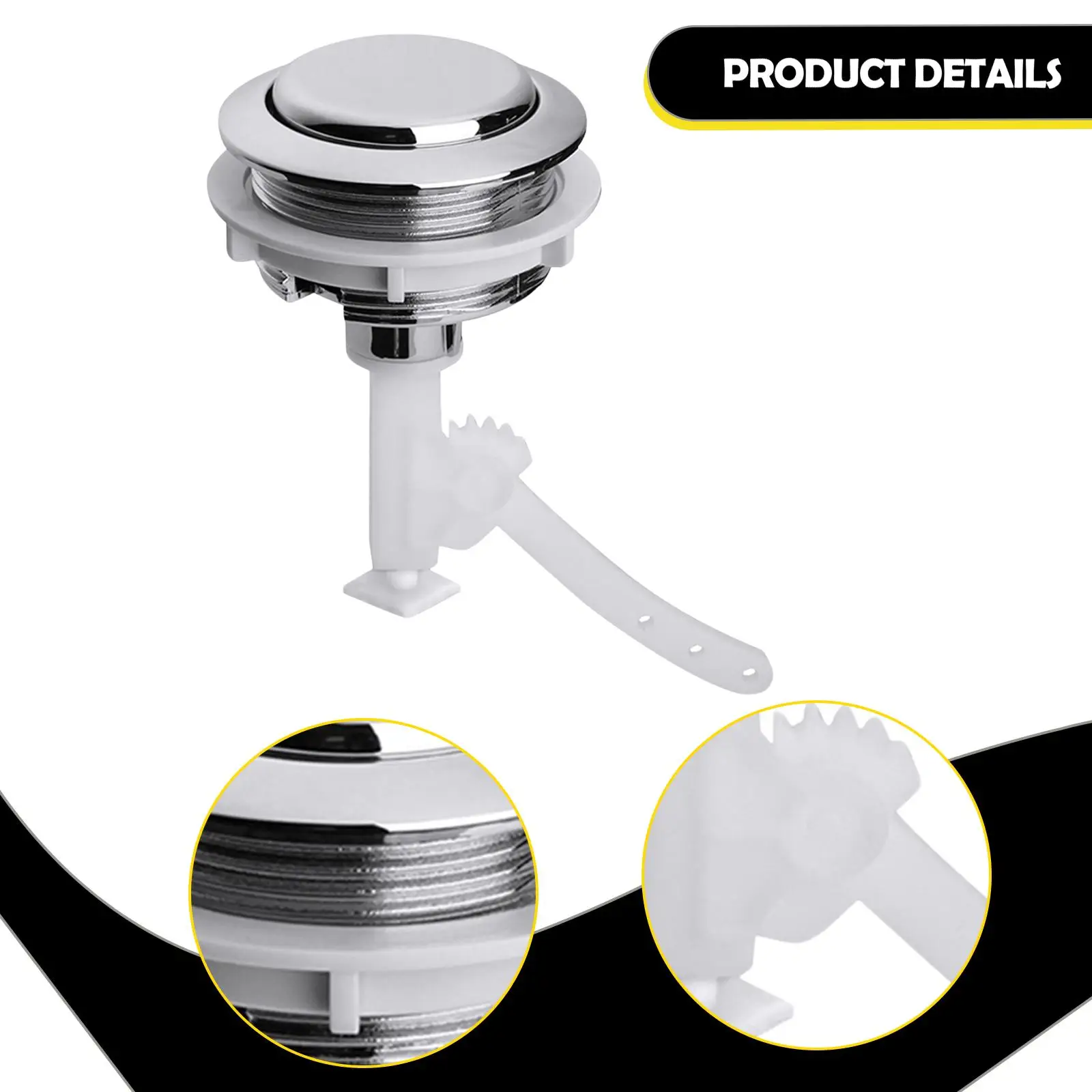Toilet Tank Button Plastic Single Flush Button Bathroom Fitting for Home or Hotel Standard Cistern Maintenance
Toilet Tank Button Plastic Single Flush Button Bathroom Fitting for Home or Hotel Standard Cistern Maintenance