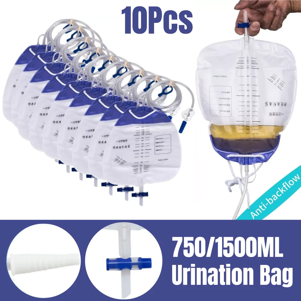 10Pcs 750Ml/1500Ml Elder Male Drainage Catheter Bag Urine Collection Urination Bag Catheter Incontinence Drainage Storage Bag
10Pcs 750Ml/1500Ml Elder Male Drainage Catheter Bag Urine Collection Urination Bag Catheter Incontinence Drainage Storage Bag