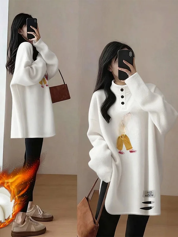 Утепленная женская базовая футболка из флиса, белая, с длинным рукавом, теплая, средней длины, прикрывающая бедра, модный топ из вельвета
Утепленная женская базовая футболка из флиса, белая, с длинным рукавом, теплая, средней длины, прикрывающая бедра, модный топ из вельвета