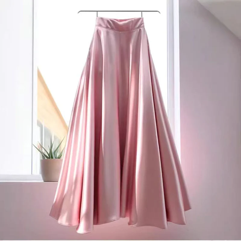 Office Lady Summer Women's Solid Elastic Waist Pleated Elegant Versatile High Waist Mid-length A-line Skirt 2025 New
Office Lady Summer Women's Solid Elastic Waist Pleated Elegant Versatile High Waist Mid-length A-line Skirt 2025 New