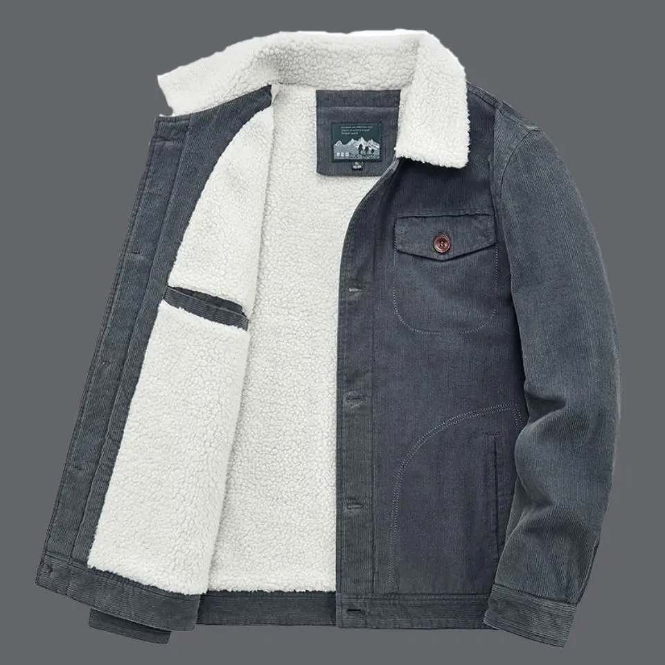 Men's fashionable casual warm corduroy coat men's thick cotton jacket coat new autumn and winter stand collar slim fit jacket
Men's fashionable casual warm corduroy coat men's thick cotton jacket coat new autumn and winter stand collar slim fit jacket