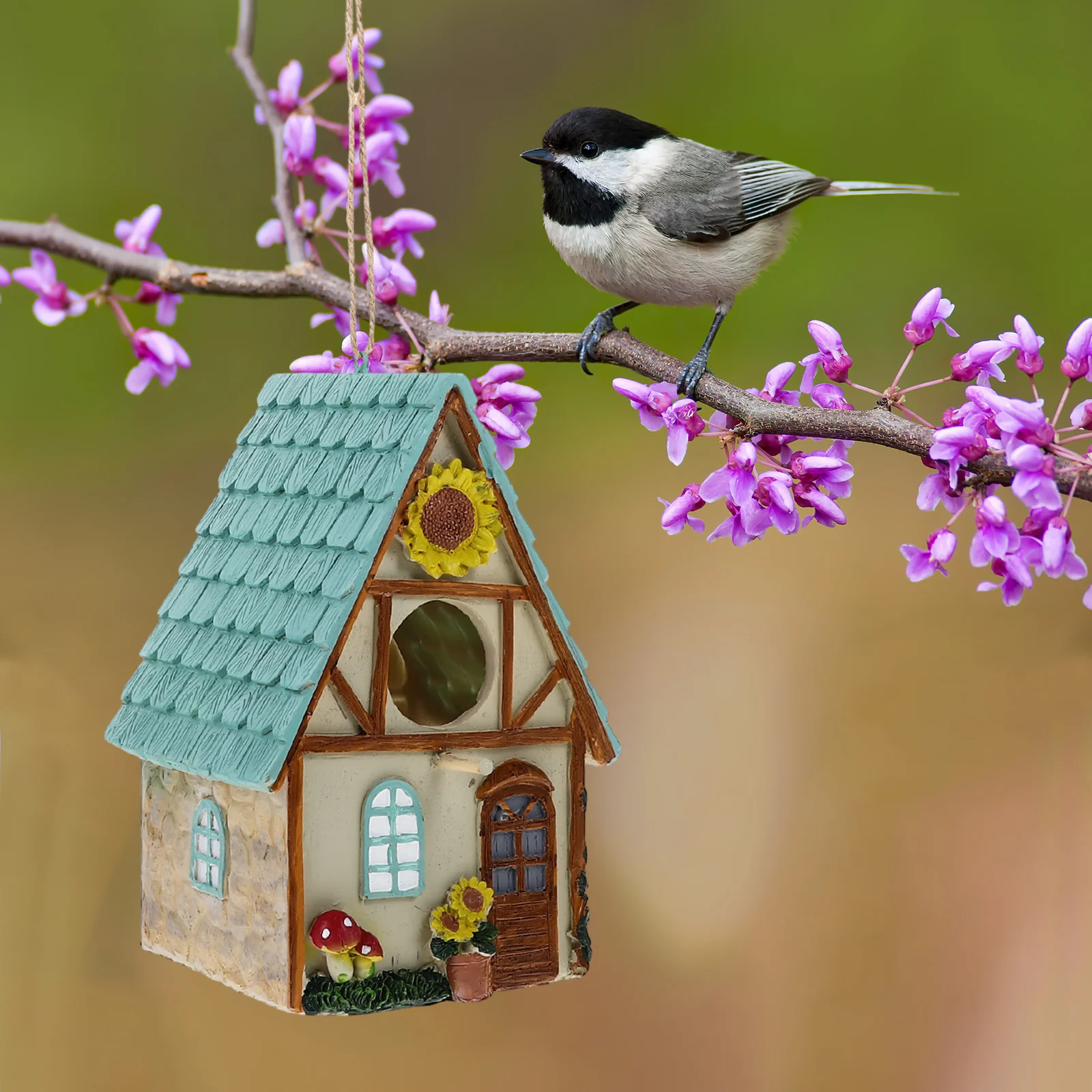 Decorative Resin Garden Bird House Small Birds Nest Hanging Bird Sleeping Nest Durable Outdoor Garden Decoration
Decorative Resin Garden Bird House Small Birds Nest Hanging Bird Sleeping Nest Durable Outdoor Garden Decoration