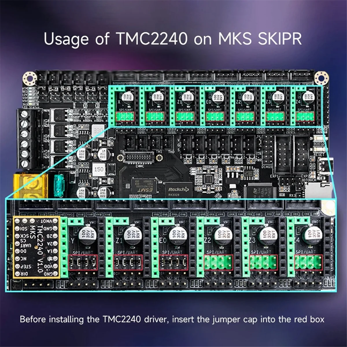 Эффективный драйвер шагового двигателя MKS TMC2240, бесшумный драйвер, замена TMC2209
Эффективный драйвер шагового двигателя MKS TMC2240, бесшумный драйвер, замена TMC2209