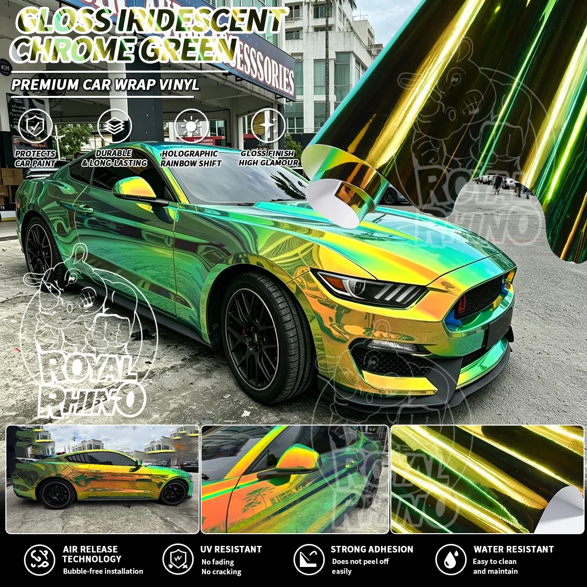 Premium Iridescent Gloss Rainbow Holographic Chrome Green Vinyl Wrap Film Air Release Self Adhesive Decal Car Wrapping Foil
Premium Iridescent Gloss Rainbow Holographic Chrome Green Vinyl Wrap Film Air Release Self Adhesive Decal Car Wrapping Foil