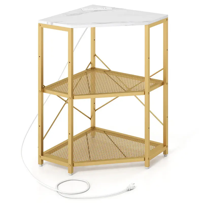 Corner Printer Stand with Power Outlet 3-Tier Storage Rack with Adjustable Shelf-White
Corner Printer Stand with Power Outlet 3-Tier Storage Rack with Adjustable Shelf-White