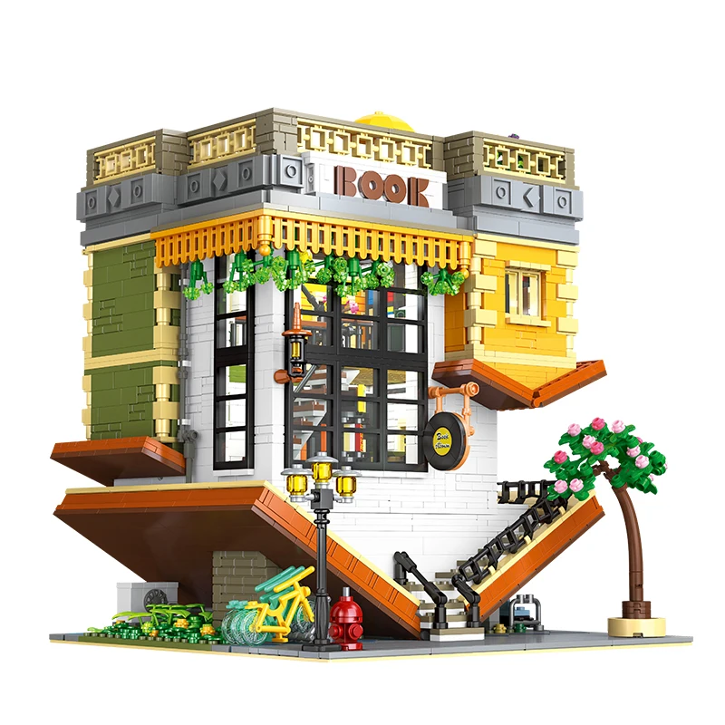 City Inverted Bookstore Building Blocks Library Creative Streetscape Big Model With Led Bricks Toys
City Inverted Bookstore Building Blocks Library Creative Streetscape Big Model With Led Bricks Toys