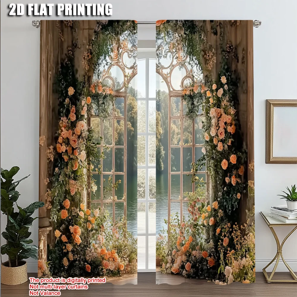2pcs, Contemporary Curtains 2D print French Garden Oil Painting Durable Polyester (without rod) Holiday Perfect for Living Room,
2pcs, Contemporary Curtains 2D print French Garden Oil Painting Durable Polyester (without rod) Holiday Perfect for Living Room,