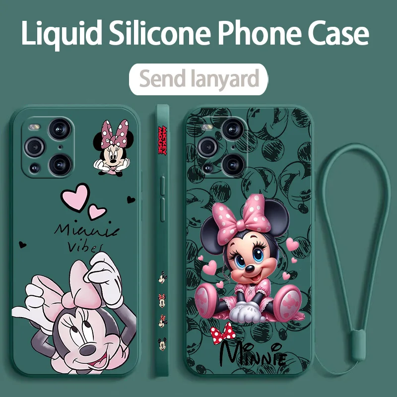 Disney Minnie LOVE For OPPO Reno 10 8T 8 7Z 7 6 5 2Z Find X5 X3 X2 Neo Lite Pro Liquid Left Rope Soft Phone Case
Disney Minnie LOVE For OPPO Reno 10 8T 8 7Z 7 6 5 2Z Find X5 X3 X2 Neo Lite Pro Liquid Left Rope Soft Phone Case
