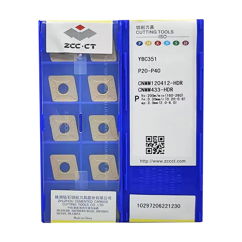 Original ZCCCT CNMM120412-HDR YBC251 YBC252 YBC351 carbide insert for cutting tools
Original ZCCCT CNMM120412-HDR YBC251 YBC252 YBC351 carbide insert for cutting tools