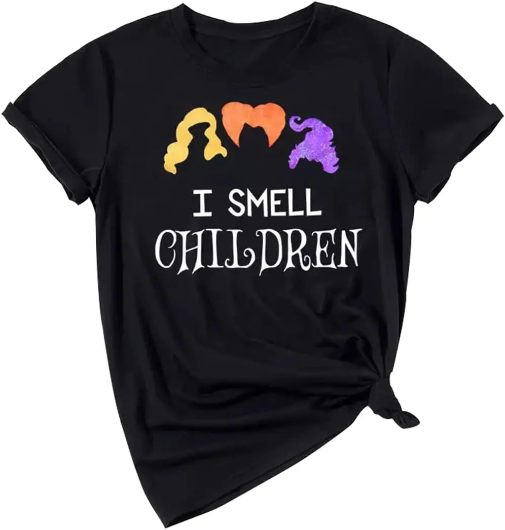 Women I Smell ChildrenHalloween T Shirt Vintage Sequined Shiny Sanderson Graphic Tees Blouse
Women I Smell ChildrenHalloween T Shirt Vintage Sequined Shiny Sanderson Graphic Tees Blouse