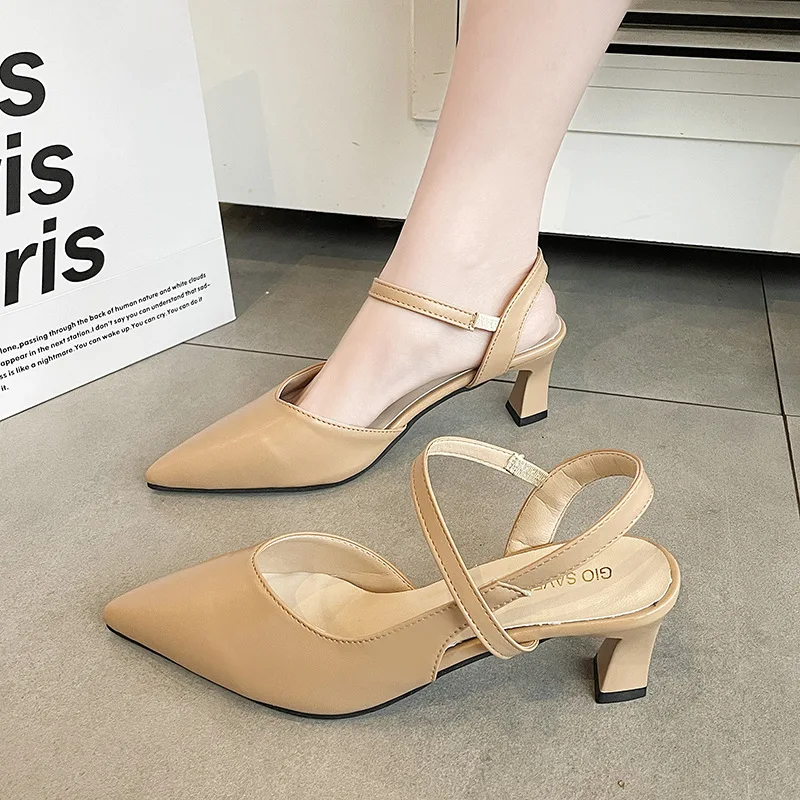 Summer Female Elegant High Heeled Dress Shoes Women Fashion Rome Spring Classics Pointed Toe Buckle Sandals Elegant Pumps New
Summer Female Elegant High Heeled Dress Shoes Women Fashion Rome Spring Classics Pointed Toe Buckle Sandals Elegant Pumps New