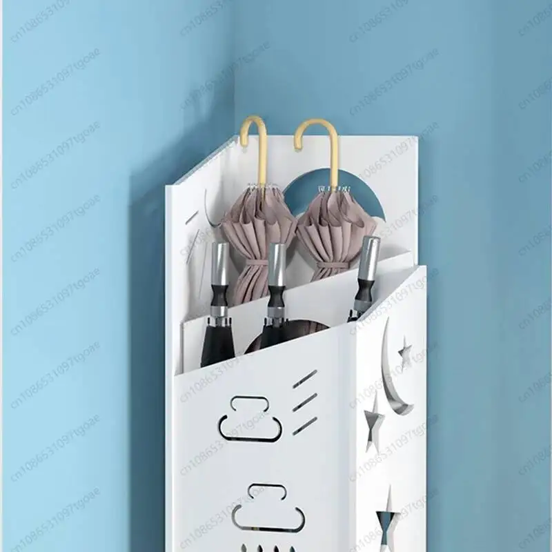 Corner Umbrella Stand With Hollow Star Moon Cutout Design Entryway Umbrella Holder With Water Drawer
Corner Umbrella Stand With Hollow Star Moon Cutout Design Entryway Umbrella Holder With Water Drawer