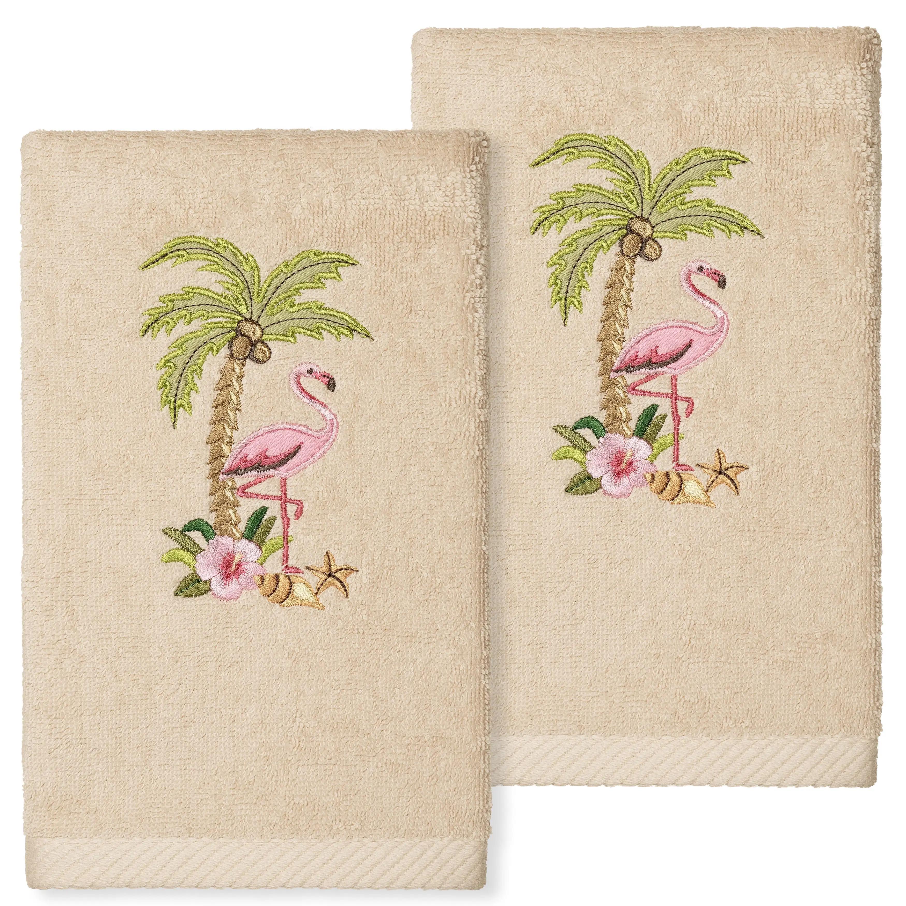 Flora Embroidered Luxury 2 Piece Turkish Cotton Hand Towels, 16 x 30, Sand Beige
Flora Embroidered Luxury 2 Piece Turkish Cotton Hand Towels, 16 x 30, Sand Beige