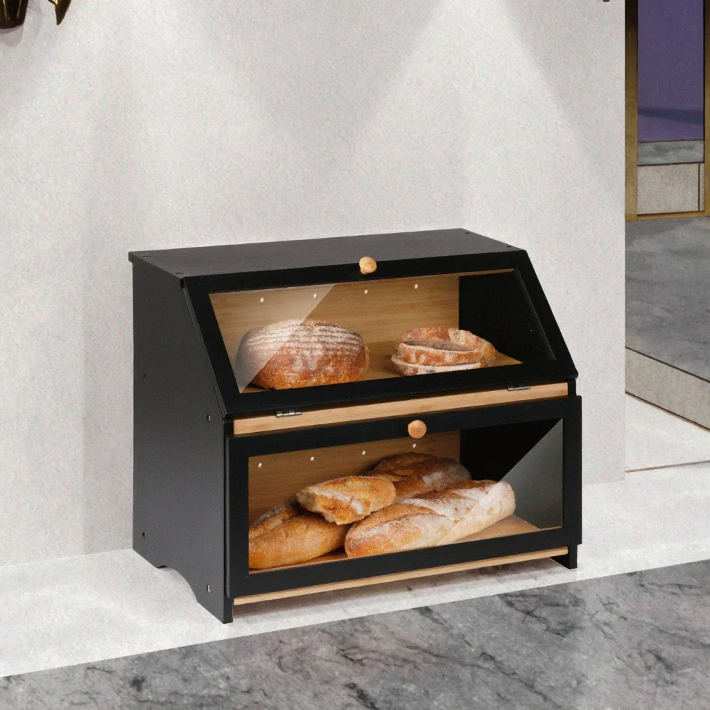 Wholesale Custom logo Eco Friendly Bamboo Bread Box Bread Storage Container for Home Kitchen Large Capacity Bamboo Bread Box
Wholesale Custom logo Eco Friendly Bamboo Bread Box Bread Storage Container for Home Kitchen Large Capacity Bamboo Bread Box