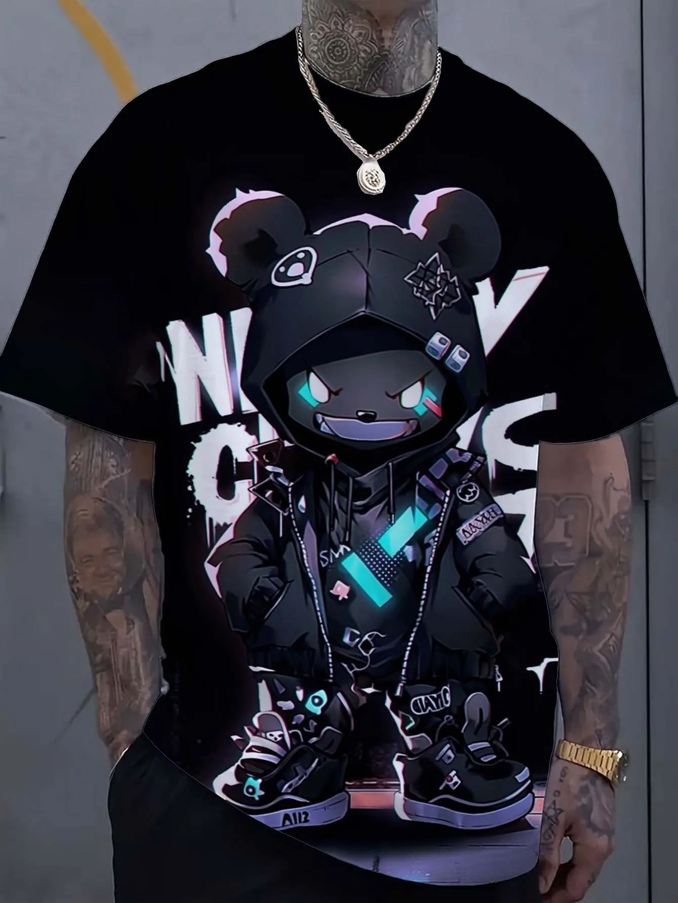 Men's T-Shirts Personalized Hip Hop Bear Pattern 3D Print Tops Tees New Summer Streetwear Oversized Unisex T Shirt Men Clothes
Men's T-Shirts Personalized Hip Hop Bear Pattern 3D Print Tops Tees New Summer Streetwear Oversized Unisex T Shirt Men Clothes