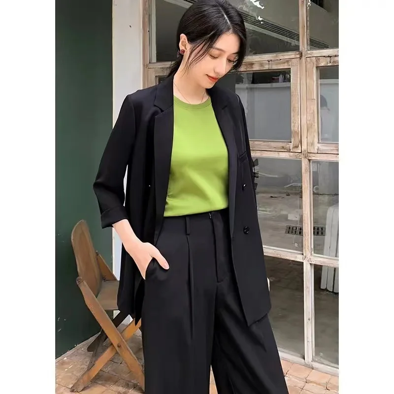 Женские современные блейзеры с длинными рукавами, щедрые с открытыми плечами и разрезом спереди, вертикальный летний класс, моющаяся двусторонняя драпировка 
Женские современные блейзеры с длинными рукавами, щедрые с открытыми плечами и разрезом спереди, вертикальный летний класс, моющаяся двусторонняя драпировка