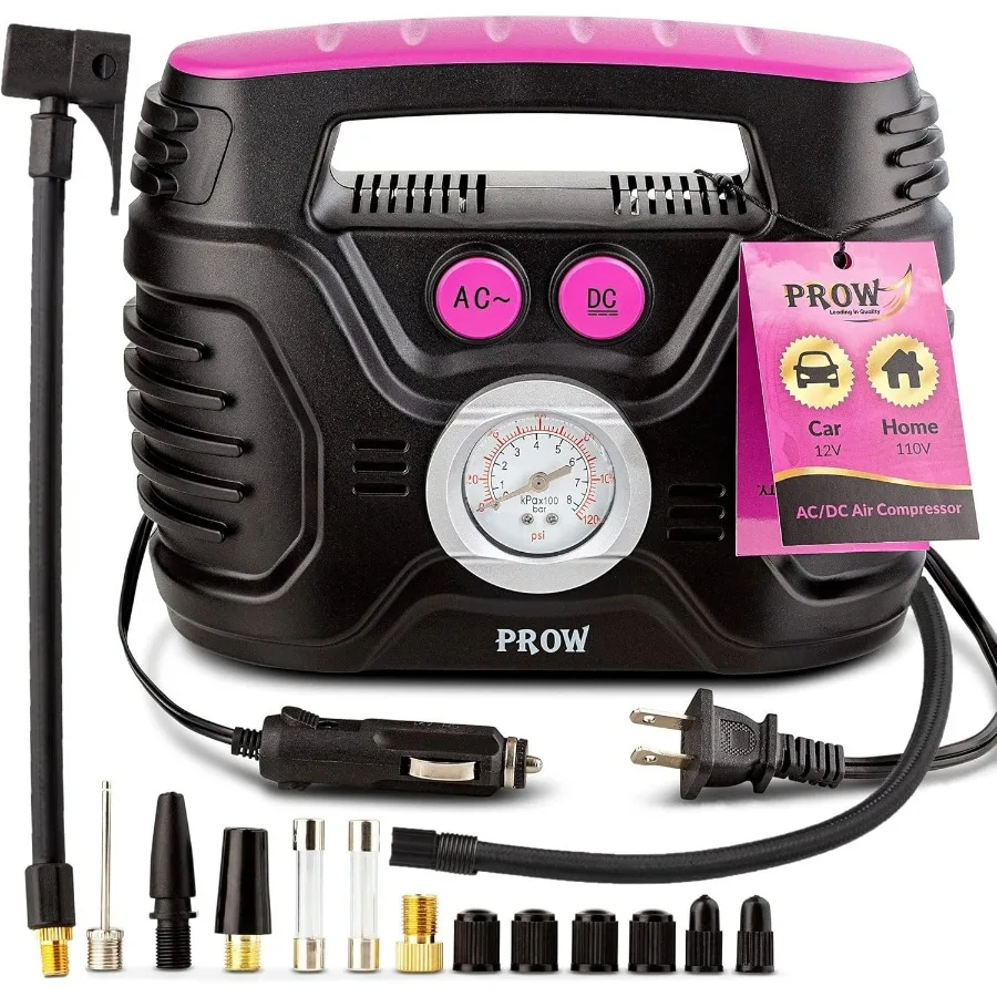 Портативный электрический воздушный компрессор 12 В 110 В, насос для автомобильных и велосипедных шин с клапанами Presta и Schrader, аналоговый манометр Upsc
Портативный электрический воздушный компрессор 12 В 110 В, насос для автомобильных и велосипедных шин с клапанами Presta и Schrader, аналоговый манометр Upsc