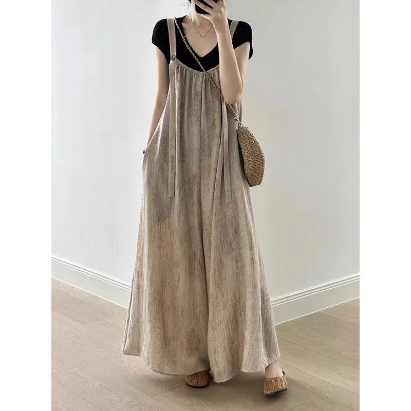 New in Women's Cotton Linen Overalls Spring Summer Drape Loose Casual Wide-leg Trousers Fashion Female Straps Jumpsuit Versatile
New in Women's Cotton Linen Overalls Spring Summer Drape Loose Casual Wide-leg Trousers Fashion Female Straps Jumpsuit Versatile