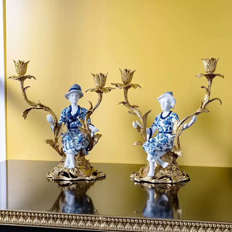 Oriental Chinoiserie Candlestick Candle Holder Pair Porcelain Figural Ormolu Girl Boy Blue And White Ceramic Brass Candelabra
Oriental Chinoiserie Candlestick Candle Holder Pair Porcelain Figural Ormolu Girl Boy Blue And White Ceramic Brass Candelabra