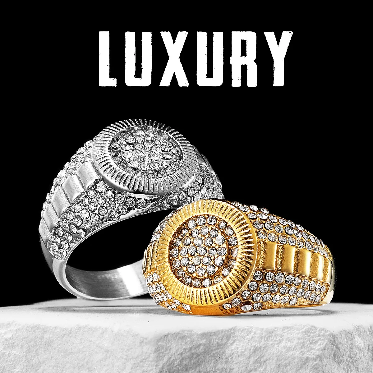 Simple Luxury Gemstone Men Rings Stainless Steel Women Couple Jewelry Hip Hop Punk New In Fashion Accessories Gift Wholesale
Simple Luxury Gemstone Men Rings Stainless Steel Women Couple Jewelry Hip Hop Punk New In Fashion Accessories Gift Wholesale