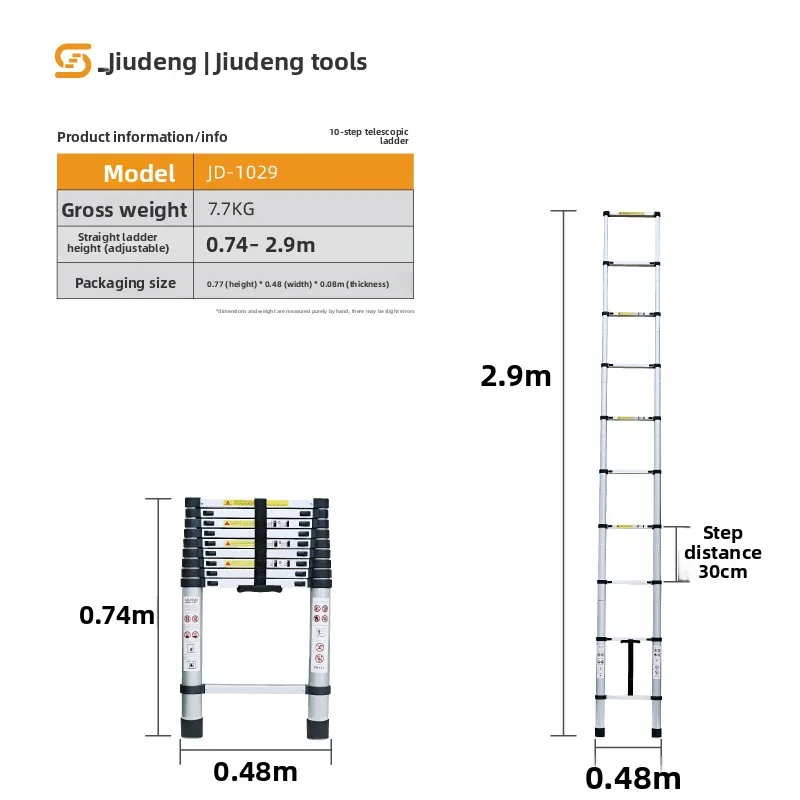 Manufacturer customizes single-sided aluminum alloy telescopic ladder aluminum alloy single-sided folding ladder household
Manufacturer customizes single-sided aluminum alloy telescopic ladder aluminum alloy single-sided folding ladder household