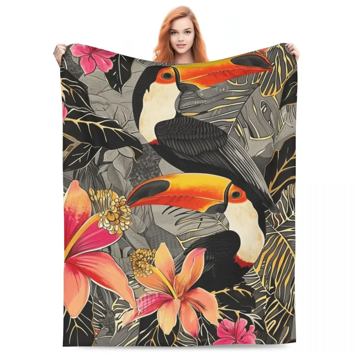 Parrots And Flowers Soft Blanket, All Season Warm Blanket, Lightweight Plush Flannel Blanket, Suitable For Beds And Sofas
Parrots And Flowers Soft Blanket, All Season Warm Blanket, Lightweight Plush Flannel Blanket, Suitable For Beds And Sofas