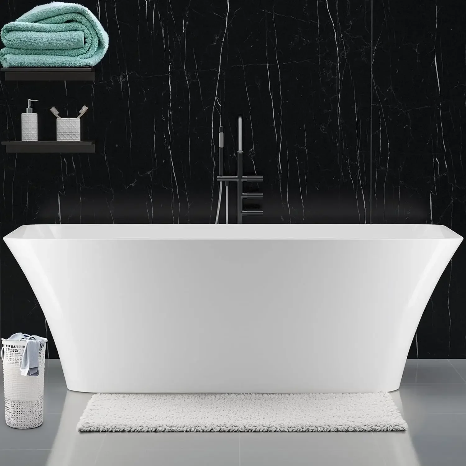 Отдельностоящая ванна 59 дюймов, акриловая ванна для замачивания с хромированным сливом, компактная овальная ванна для обновления ванной комнаты и создания домашнего спа-салона.
Отдельностоящая ванна 59 дюймов, акриловая ванна для замачивания с хромированным сливом, компактная овальная ванна для обновления ванной комнаты и создания домашнего спа-салона.