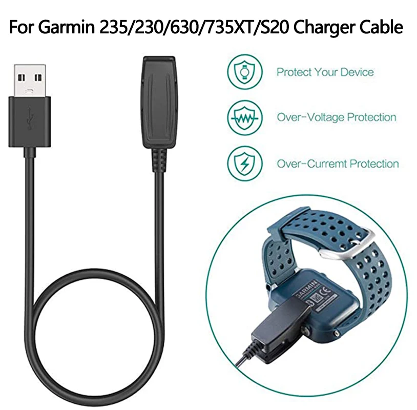 Зарядный кабель для Garmin 235 / 230 / 630 / 735XT/S20, умные часы, USB-кабель для зарядки, зажим для зарядного устройства Forerunner 645
Зарядный кабель для Garmin 235 / 230 / 630 / 735XT/S20, умные часы, USB-кабель для зарядки, зажим для зарядного устройства Forerunner 645