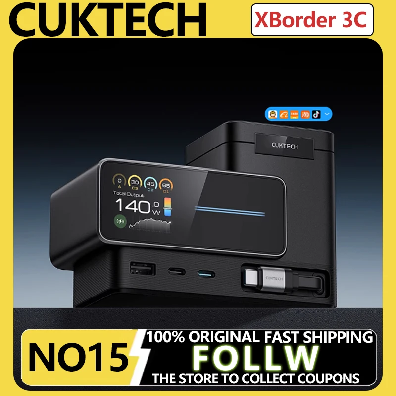 Супер электростанция Cuktech No.15, 140 Вт, многофункциональное зарядное устройство 6-в-1, нитрид галлия, быстрая зарядка, многопортовый блокнот с разъемом Pd
Супер электростанция Cuktech No.15, 140 Вт, многофункциональное зарядное устройство 6-в-1, нитрид галлия, быстрая зарядка, многопортовый блокнот с разъемом Pd