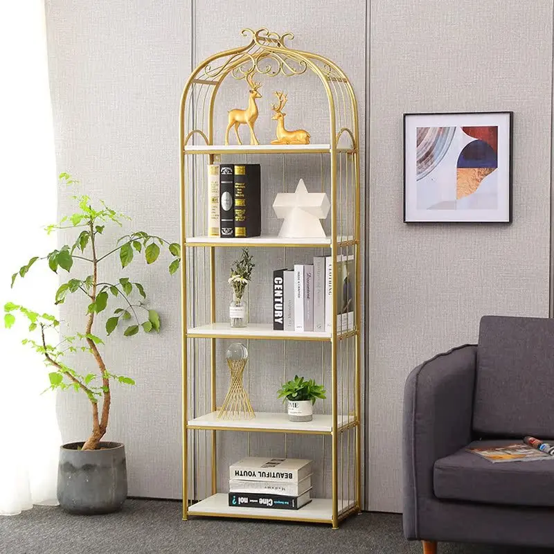 Shelf Gold wrought iron living room storage rack Multi-layer floor baffle shelf Bookshelf Light luxury manicure display rack
Shelf Gold wrought iron living room storage rack Multi-layer floor baffle shelf Bookshelf Light luxury manicure display rack