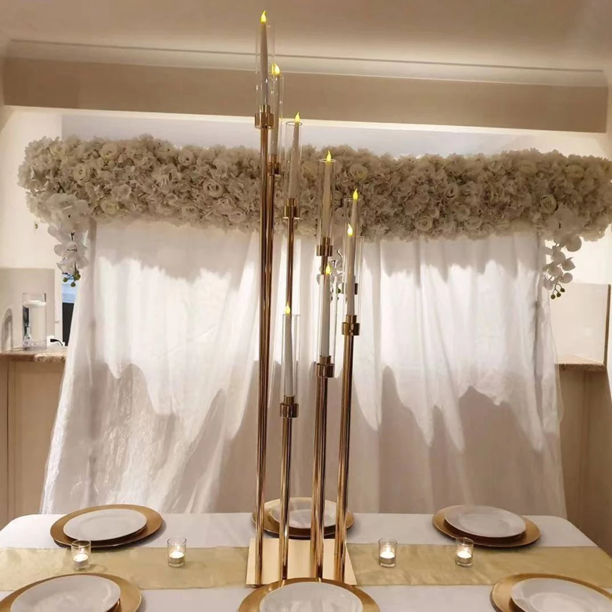 European 8 Arms Metal Gold Candelabra for Wedding Party Dining Table flower stand centerpieces 062
European 8 Arms Metal Gold Candelabra for Wedding Party Dining Table flower stand centerpieces 062
