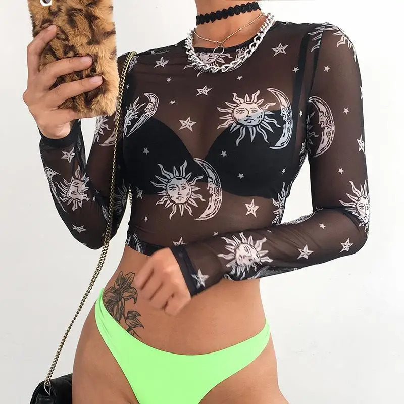 Женская футболка ort Sle Sun Moon Print Long Sve, облегающая женская футболка из смеси полиэстера и спандекса, сексуальная летняя женская футболка Faion
Женская футболка ort Sle Sun Moon Print Long Sve, облегающая женская футболка из смеси полиэстера и спандекса, сексуальная летняя женская футболка Faion