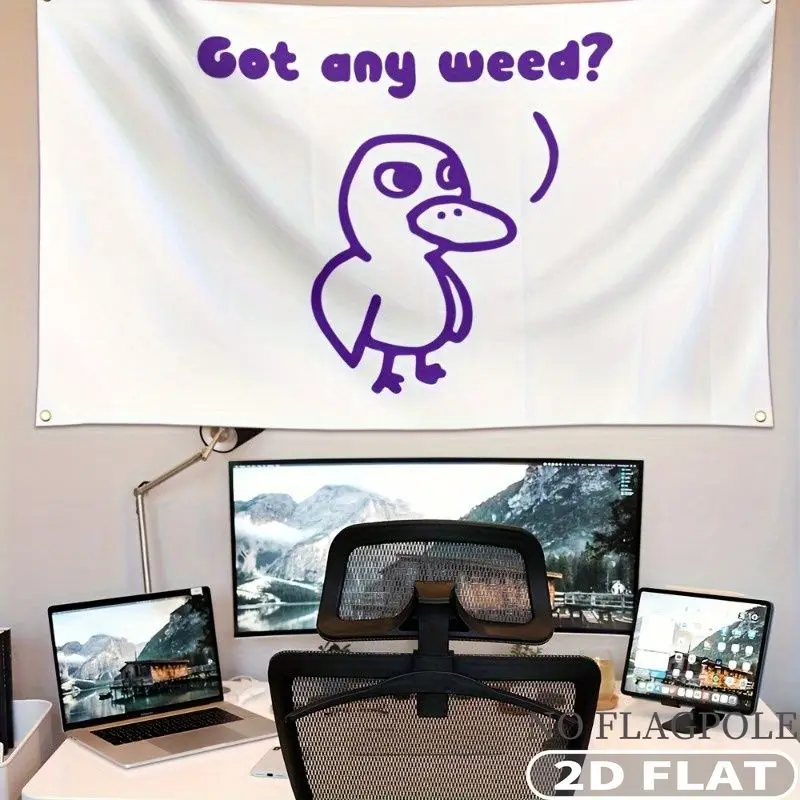 1pc 2D FLAT Outdoor Flag, Single Side 2D FLAT Printing Got Any Weed Duck Flag Banner, Durable Polyester Fabric, Suitable for O
1pc 2D FLAT Outdoor Flag, Single Side 2D FLAT Printing Got Any Weed Duck Flag Banner, Durable Polyester Fabric, Suitable for O