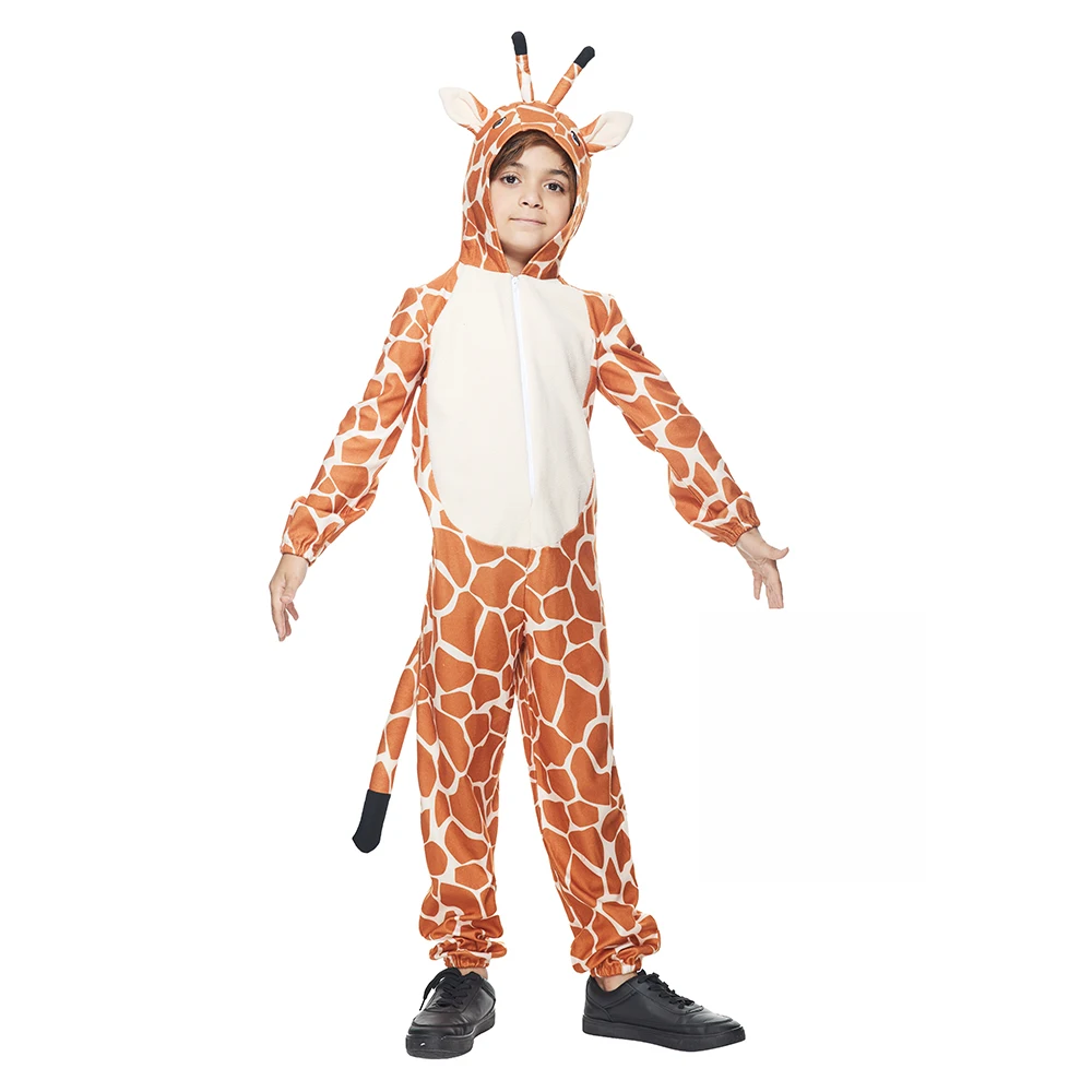 Eraspooky Kids Giraffe Pajamas Halloween Animal Costume for Boys Giraffe Cosplay Jumpsuit Hooded Christmas Mascot Dress Up
Eraspooky Kids Giraffe Pajamas Halloween Animal Costume for Boys Giraffe Cosplay Jumpsuit Hooded Christmas Mascot Dress Up