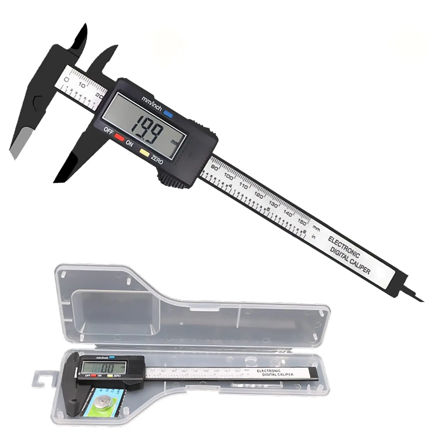 Electronic Digital Calipers 0-6" LCD Screen Inch/Metric Conversion Measuring Tool for DIY Jewelry, Auto Shutdown
Electronic Digital Calipers 0-6" LCD Screen Inch/Metric Conversion Measuring Tool for DIY Jewelry, Auto Shutdown