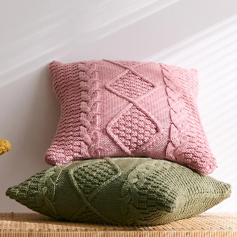American Style Knitted Woolen Zippered Couch Pillow Living Room Sofa Bed Headrest Square Shape Removable Cover Cushion Core
American Style Knitted Woolen Zippered Couch Pillow Living Room Sofa Bed Headrest Square Shape Removable Cover Cushion Core