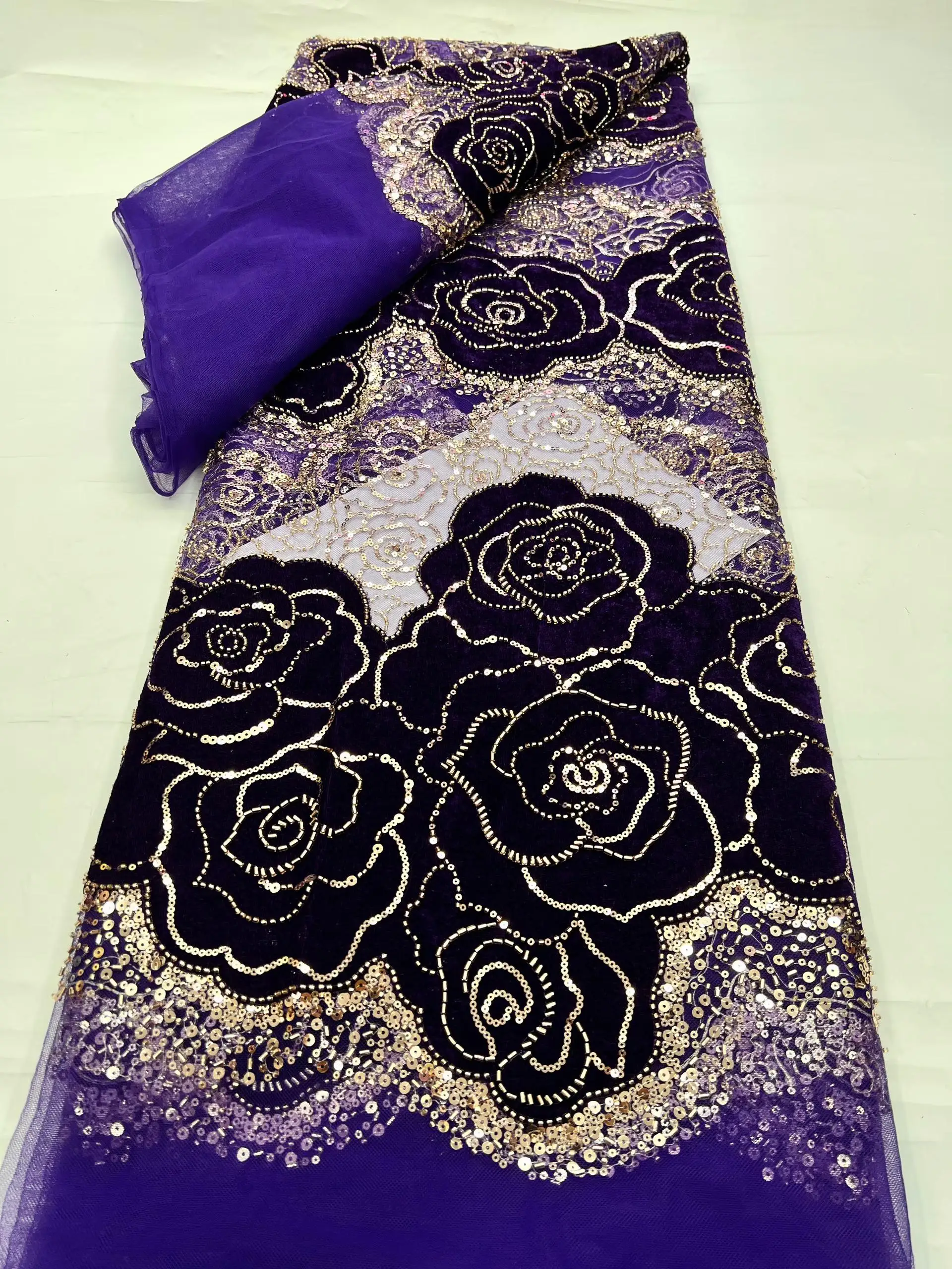 2026 Luxury African Lace Fabric 5 Yards Velvet Lace Beaded Tulle Lace Fabric Embroidered Nigerian Fabric for Wedding Dress Sew
2026 Luxury African Lace Fabric 5 Yards Velvet Lace Beaded Tulle Lace Fabric Embroidered Nigerian Fabric for Wedding Dress Sew