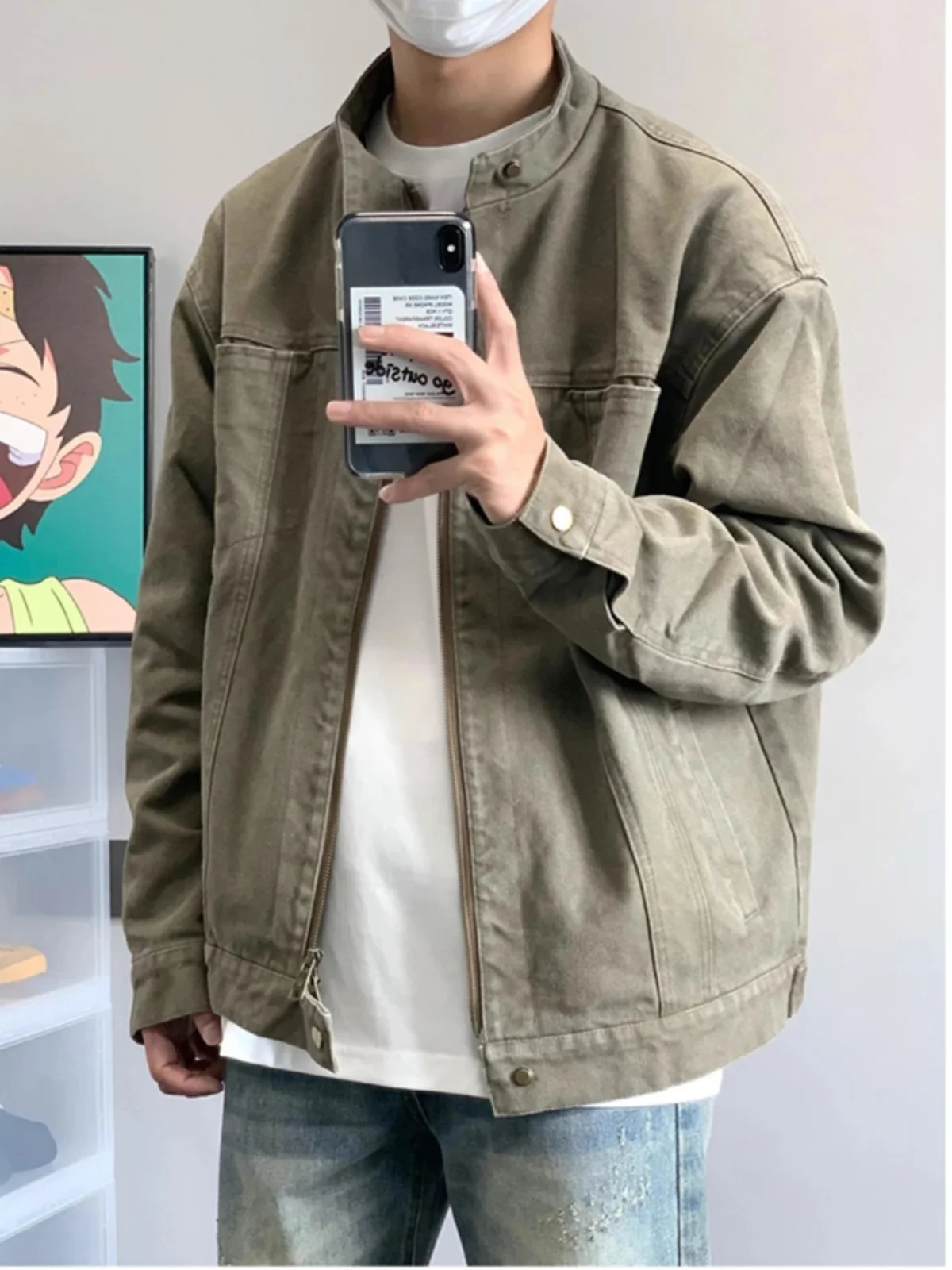 Military een American Heavyweight Waed Canvas Harrington Jaet Men's Spring Autumn Stand Collar High-End Feeling Haom...
Military een American Heavyweight Waed Canvas Harrington Jaet Men's Spring Autumn Stand Collar High-End Feeling Haom...