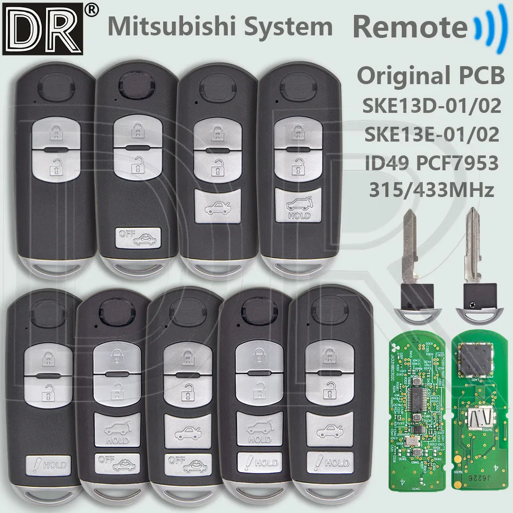DR Original PCB SKE13D-01/02 SKE13E-01/02 Universal ID49 315/433MHz Car Remote Key For Mazda 2 3 6 CX-4 CX-5 CX-9 MX-5 AXELA
DR Original PCB SKE13D-01/02 SKE13E-01/02 Universal ID49 315/433MHz Car Remote Key For Mazda 2 3 6 CX-4 CX-5 CX-9 MX-5 AXELA