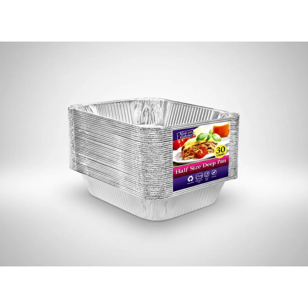 Сверхмощные алюминиевые формы для выпечки 9x13, 30 упаковок одноразовых противней из фольги для общественного питания и домашней кулинарии
Сверхмощные алюминиевые формы для выпечки 9x13, 30 упаковок одноразовых противней из фольги для общественного питания и домашней кулинарии