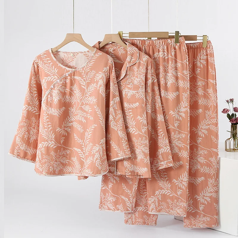 2025 New Spring/Summer Women's Pajama Set 100% Cotton Round Neck Chinese Long Sleeve Pants Home Clothes Sleepwear Ladies
2025 New Spring/Summer Women's Pajama Set 100% Cotton Round Neck Chinese Long Sleeve Pants Home Clothes Sleepwear Ladies