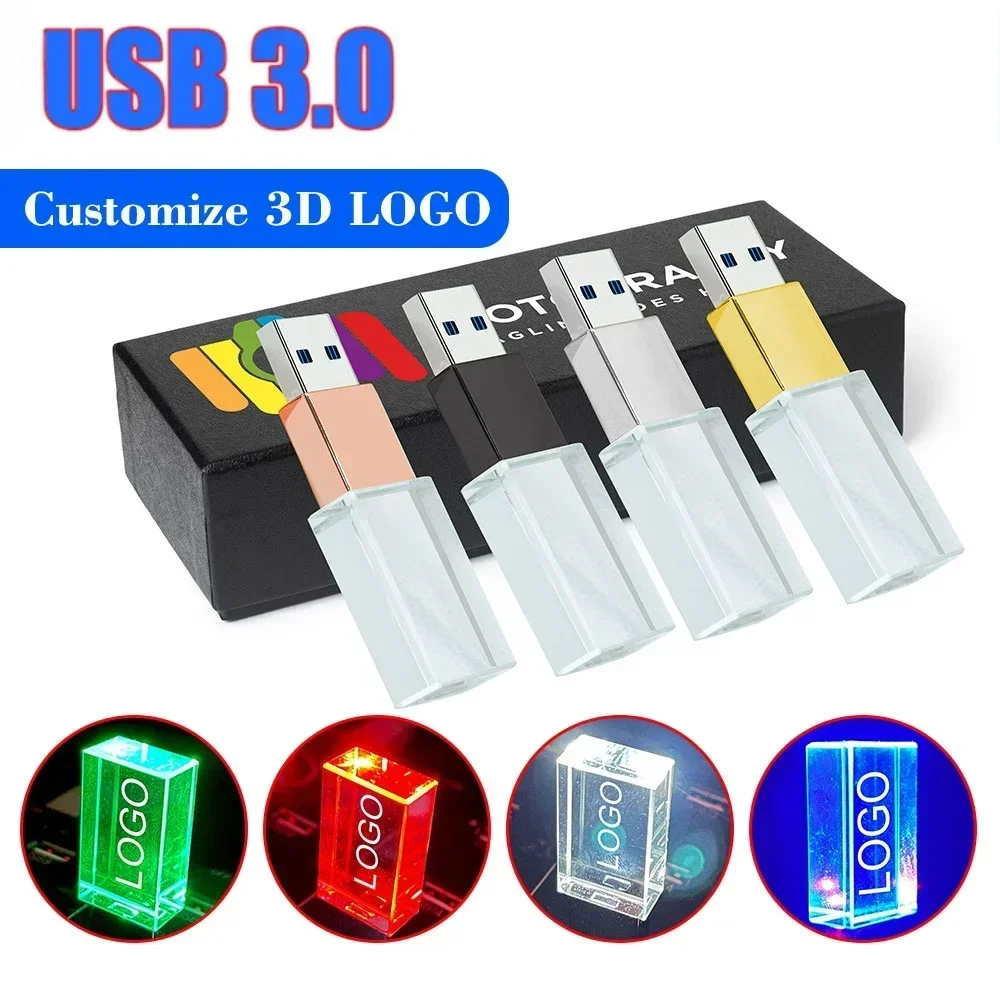 USB 3.0 Flash Drive 128GB Colorful LED Crystal Pen Drive 64GB High Speed Creative Gift Memory Stick 32GB 16GB 8GB 4GB
USB 3.0 Flash Drive 128GB Colorful LED Crystal Pen Drive 64GB High Speed Creative Gift Memory Stick 32GB 16GB 8GB 4GB
