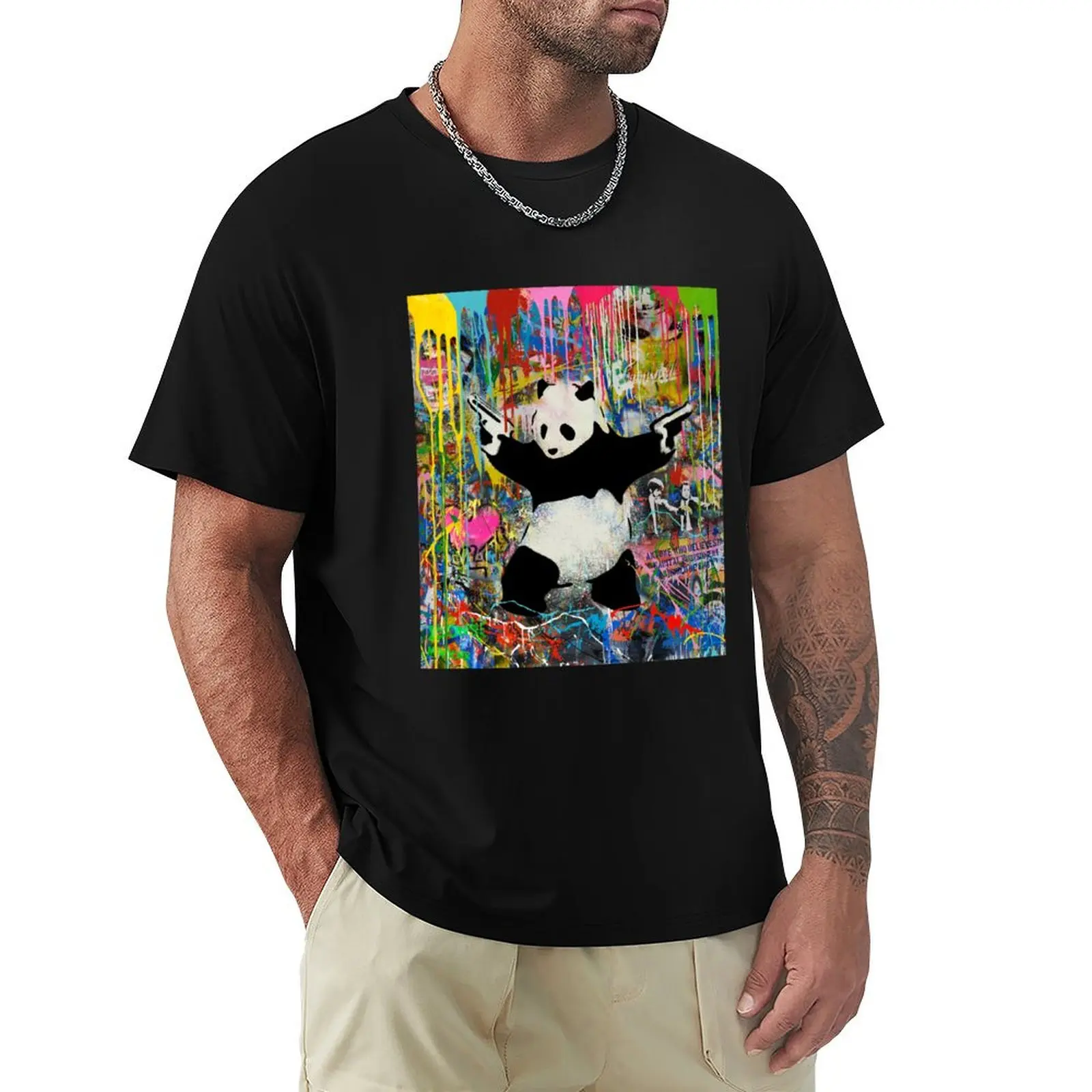Panda With Guns Stick Em Up - Pop Street Art Banksy T-Shirt tees anime t shirts Funny t-shirts plain black t shirts men 
Panda With Guns Stick Em Up - Pop Street Art Banksy T-Shirt tees anime t shirts Funny t-shirts plain black t shirts men